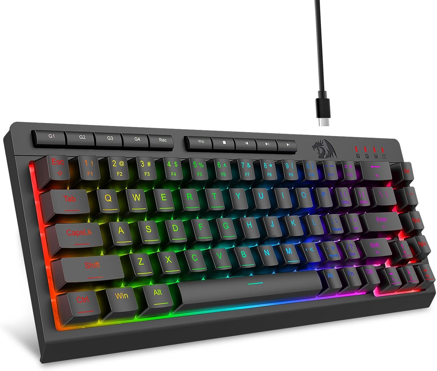 Black K519 uaea le gameng rgb backlit keyboard