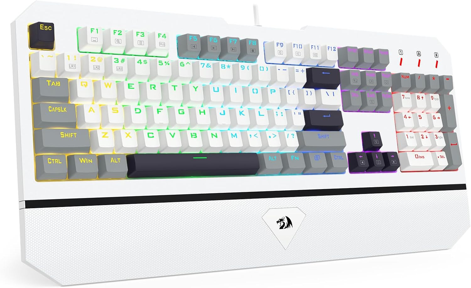 White K558 masini masini Gaming Windent 104 ki keyboard