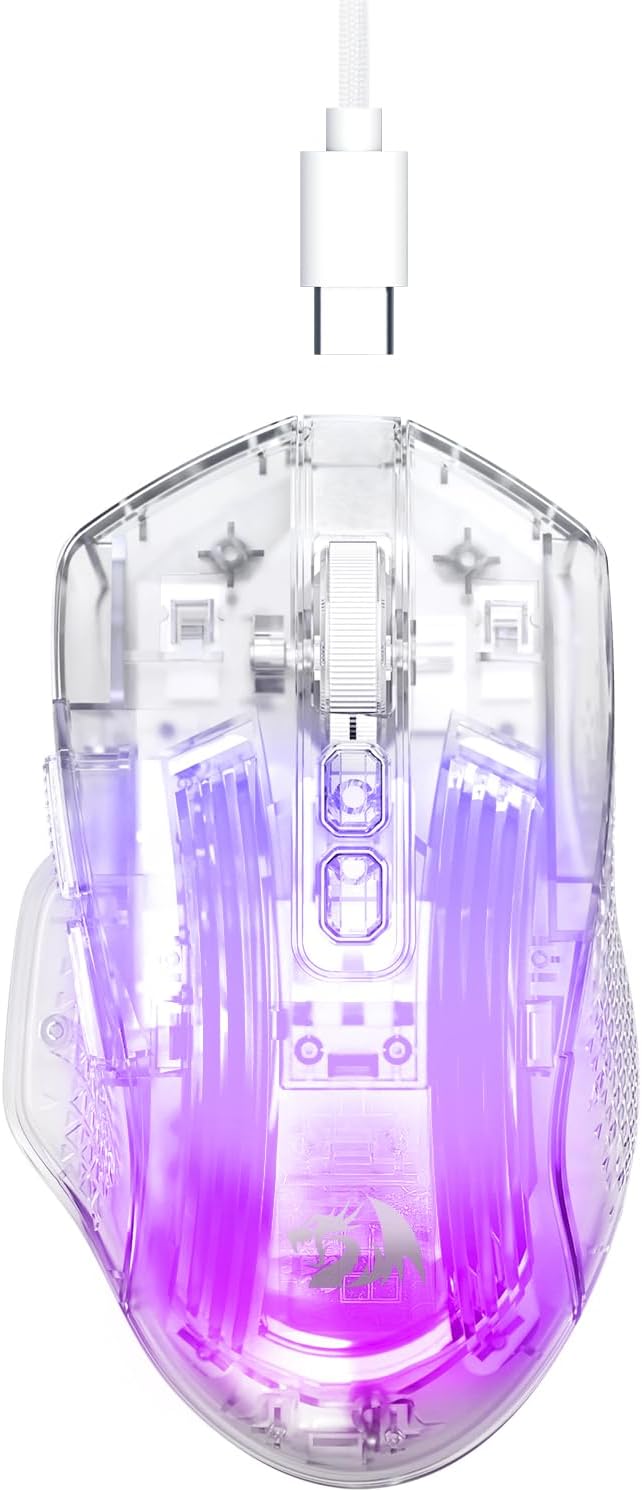 White M695ct 24,000 DPI 8 RGB Taid Vavega Tauvaga Gaming Moa