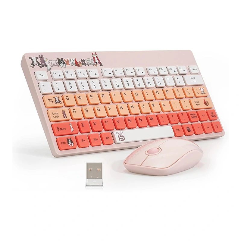 Uaealesi Keyboard ma Mouse Combo 2.4G USB Compact Portable